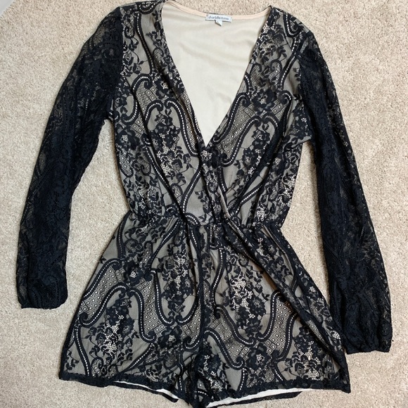 Charlotte Russe Pants - Charlotte Russe Black Lace Romper